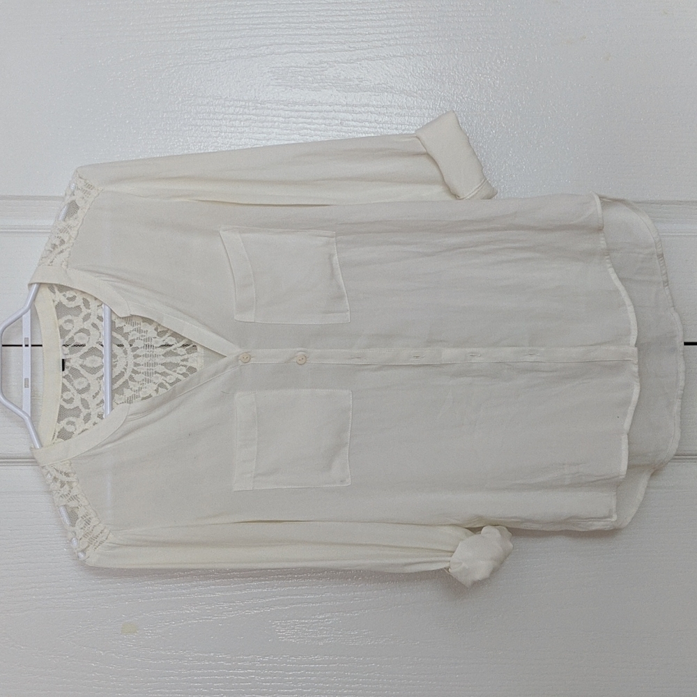 Lace Chiffon Sheer Blouse